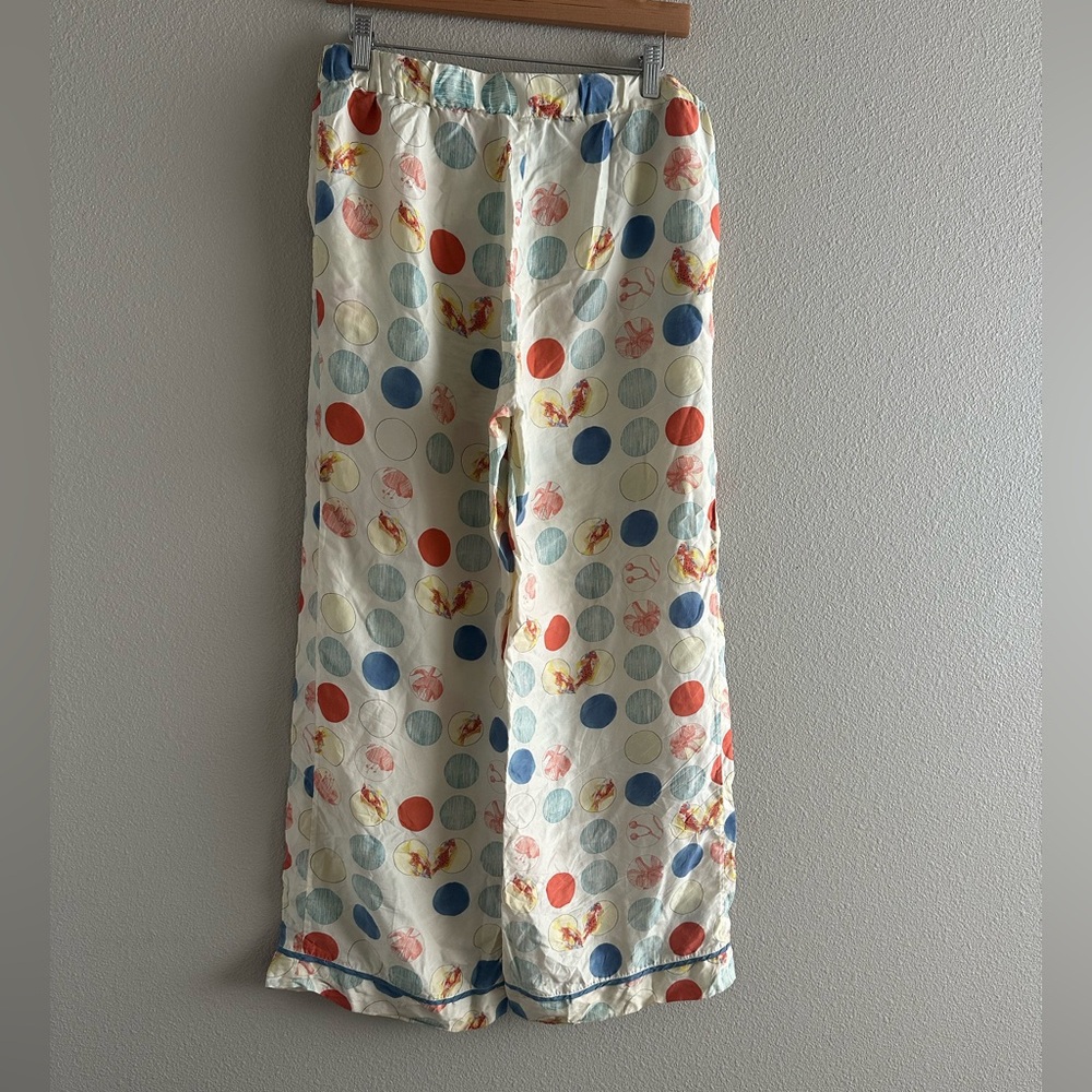 100% Silk Wide Leg PJ Pants by Lilka for Anthropologie - Picture 5 of 8
